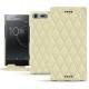 Housse cuir Sony Xperia XZ Premium - Ivoire - Couture ( Sleek P C12 - White ) 