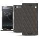 Housse cuir Sony Xperia XZ Premium - Anthracite - Couture ( Pantone 424C ) 