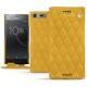 硬质真皮保护套 Sony Xperia XZ Premium - Jaune soulèu - Couture