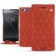 Lederschutzhülle Sony Xperia XZ Premium - Arange clouquié - Couture
