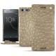 Custodia in pelle Sony Xperia XZ Premium - Autruche desert