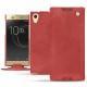 Housse cuir Sony Xperia XA1 Ultra - Cerise vintage ( Pantone 185C ) 