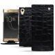 Sony Xperia XA1 Ultra leather case - Crocodile nero