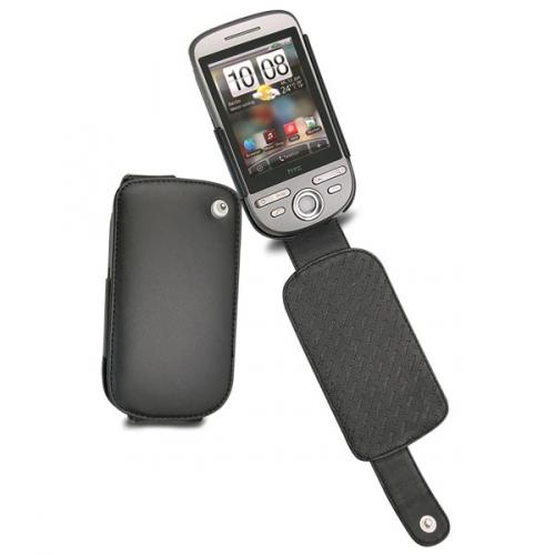 HTC Tattoo  leather case - Noir ( Nappa - Black ) 