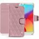 Housse cuir LG G6 - Rose - Couture ( Nappa - Pantone 2365C ) 