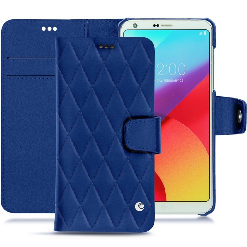 Lederschutzhülle LG G6Bleu océan - Couture ( Nappa - Pantone #15458a) 