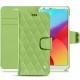 Custodia in pelle LG G6 - Vert olive - Couture ( Nappa - Pantone 578U ) 