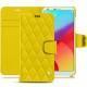 Custodia in pelle LG G6 - Jaune fluo - Couture