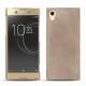Coque cuir Sony Xperia XA1 Ultra - Taupe vintage ( Pantone 7530C ) 