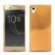 Coque cuir Sony Xperia XA1 Ultra - Or Maïa ( Pantone 871C ) 