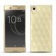 Coque cuir Sony Xperia XA1 Ultra - Beige - Couture ( Nappa - Pantone 7502C ) 
