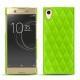 Coque cuir Sony Xperia XA1 Ultra - Vert fluo - Couture