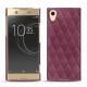 Coque cuir Sony Xperia XA1 Ultra - Prune vintage - Couture