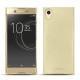 Coque cuir Sony Xperia XA1 Ultra - Beige PU