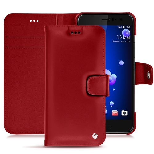 HTC U11 : La référence des housses premium Rouge ( Nappa - Pantone #d50032 ) 