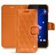 Housse cuir HTC U11 - Orange - Couture ( Nappa - Pantone 1495U ) 