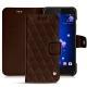Funda de piel HTC U11 - Châtaigne - Couture ( Pantone 476C ) 