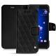 Housse cuir HTC U11 - Ebène - Couture ( Sleek P C12 - Black ) 