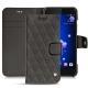 HTC U11 leather case - Anthracite - Couture ( Pantone 424C ) 