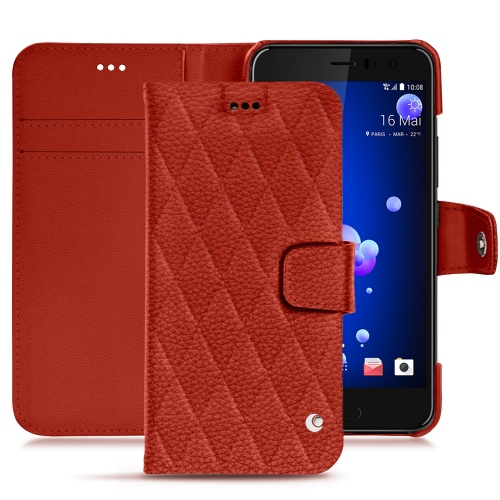 Capa em pele HTC U11Papaye - Couture ( Pantone #b54317 ) 