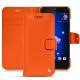 Capa em pele HTC U11 - Orange fluo