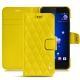 Funda de piel HTC U11 - Jaune fluo - Couture