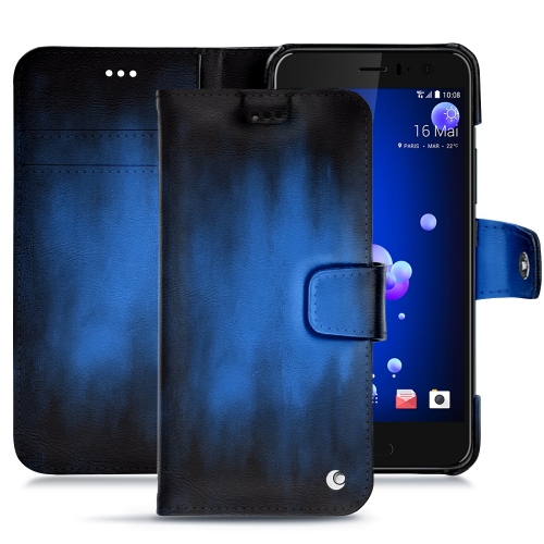 Funda de piel HTC U11Bleu Patine