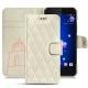 Lederschutzhülle HTC U11 - Blanc escumo - Couture