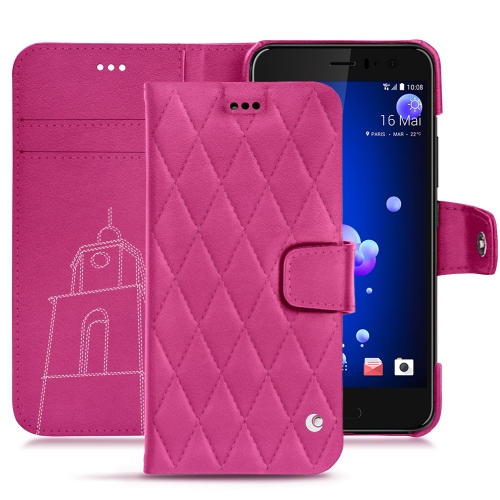 HTC U11 : La référence des housses premium Rose BB - Couture ( Pantone #DB599F )