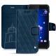 Housse cuir HTC U11 - Blu mediterran - Couture