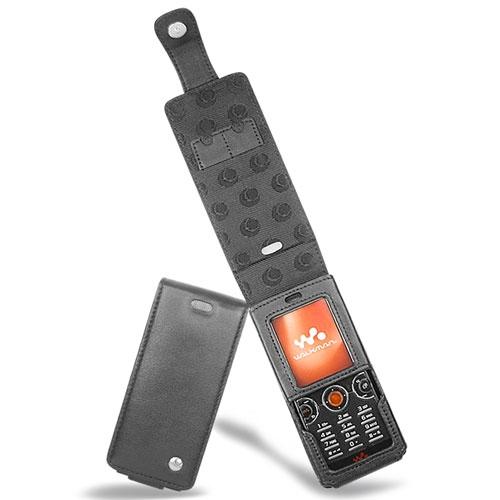 Housse cuir Sony Ericsson W610  - Noir ( Nappa - Black ) 