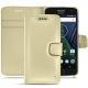 Lenovo Moto G5 Plus leather case - Beige ( Nappa - Pantone 7502C ) 