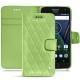 Custodia in pelle Lenovo Moto G5 Plus - Vert olive - Couture ( Nappa - Pantone 578U ) 