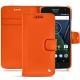 Custodia in pelle Lenovo Moto G5 Plus - Orange fluo