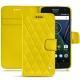 Capa em pele Lenovo Moto G5 Plus - Jaune fluo - Couture