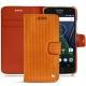Lenovo Moto G5 Plus leather case - Abaca arancio