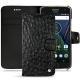 Lenovo Moto G5 Plus leather case - Autruche nero