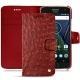 Lenovo Moto G5 Plus leather case - Autruche ciliegia