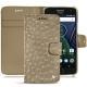 가죽 커버 Lenovo Moto G5 Plus - Autruche desert