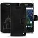 Lenovo Moto G5 Plus leather case - Negre poudro