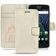 Lederschutzhülle Lenovo Moto G5 Plus - Blanc escumo