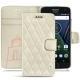 Funda de piel Lenovo Moto G5 Plus - Blanc escumo - Couture