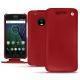 Lenovo Moto G5 Plus leather case - Rouge ( Nappa - Pantone 199C ) 