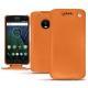 Capa em pele Lenovo Moto G5 Plus - Orange ( Nappa - Pantone 1495U ) 