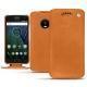 Custodia in pelle Lenovo Moto G5 Plus - Mandarine vintage ( Pantone 165C ) 