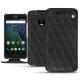 가죽 커버 Lenovo Moto G5 Plus - Noir - Couture ( Nappa - Black ) 