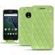 Lederschutzhülle Lenovo Moto G5 Plus - Vert olive - Couture ( Nappa - Pantone 578U ) 