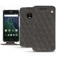 Capa em pele Lenovo Moto G5 Plus - Anthracite - Couture ( Pantone 424C ) 