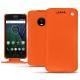 Custodia in pelle Lenovo Moto G5 Plus - Orange fluo