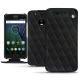 Custodia in pelle Lenovo Moto G5 Plus - Negre poudro - Couture